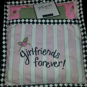 Boutique style hot mitt and hand towel